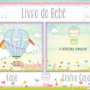 livro do bebe balao arquivo digital livro de recordacoes
