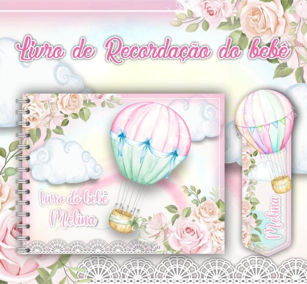 Livro do Bebê Balão Rosa - Arquivo Digital