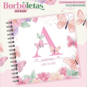 livro do bebe borboleta 18x18 arquivo digital borboleta