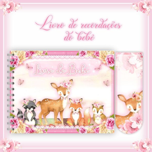 Livro do Bebê Bosque Menina - Arquivo Digital