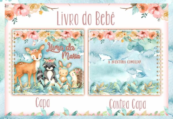 Livro do Bebê Bosque Menina II - Arquivo Digital