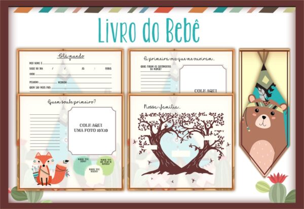 Livro do Bebê Bosque Menino I - Arquivo Digital - Imagem 2