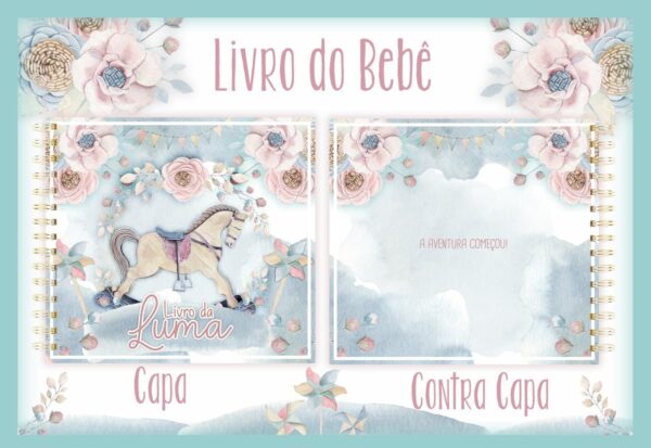 Livro do Bebê Carrossel Vintage - Arquivo Digital