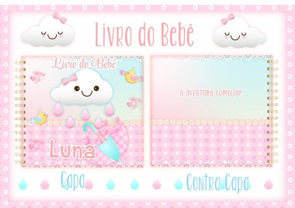 Livro do Bebê Chuva de Amor Menina - Arquivo Digital