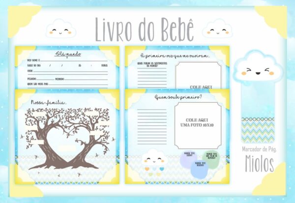 Livro do Bebê Chuva de Amor Menino - Arquivo Digital - Imagem 2