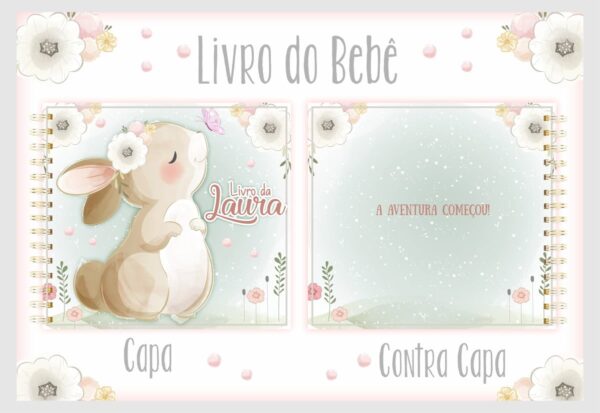 Livro do Bebê Coelhinha Neutra Menina - Arquivo Digital