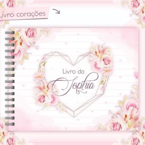 livro do bebe coracoes arquivo digital papel e scrapbook