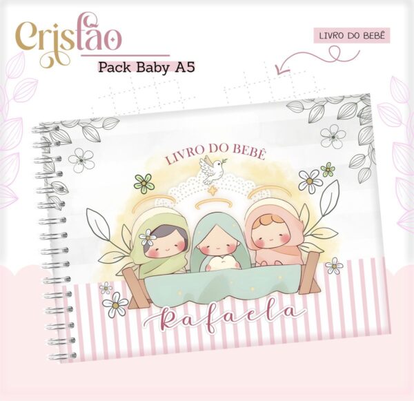Livro Do Bebe Cristao Menina Arquivo Digital 3