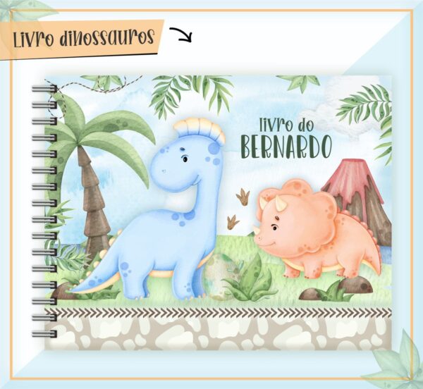 Livro Do Bebê Dino Aquarelado - Arquivo Digital