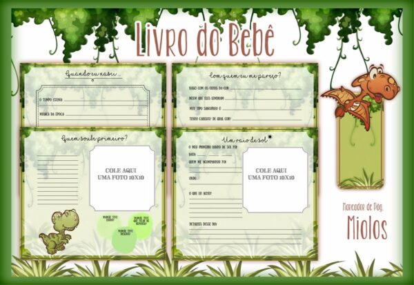 Livro do Bebê Dino Baby - Arquivo Digital - Imagem 2