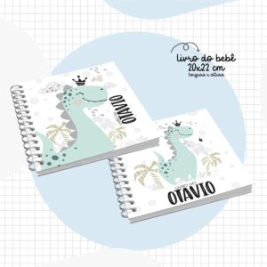 livro do bebe dino boy arquivo digital personalizacao 1