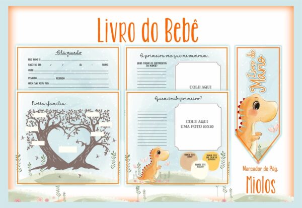 Livro do Bebê Dino Laranja - Arquivo Digital - Imagem 2