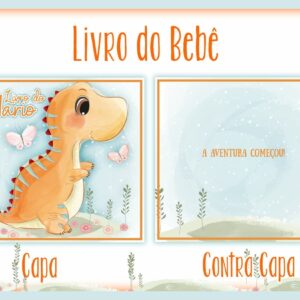 livro do bebe dino laranja arquivo digital papelaria digital