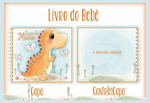 Livro do Bebê Dino Laranja - Arquivo Digital