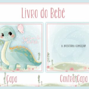 livro do bebe dino menina arquivo digital infantil