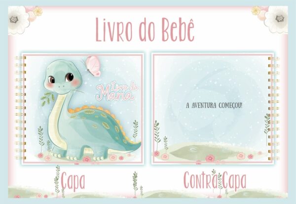 Livro do Bebê Dino Menina I - Arquivo Digital