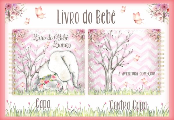 Livro do Bebê Elefante Rosa - Arquivo Digital