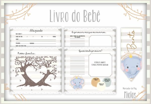 Livro do Bebê Elefantinho Baby - Arquivo Digital - Imagem 2