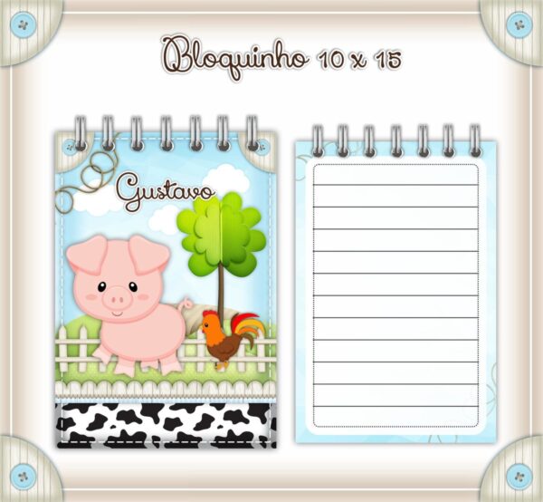 Livro do Bebê Fazendinha Menino - Arquivo Digital - Imagem 4