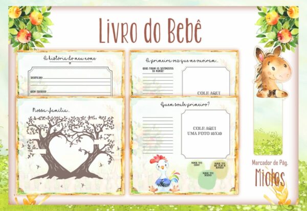 Livro do Bebê Fazendinha Menino I - Arquivo Digital - Imagem 2