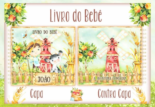 Livro do Bebê Fazendinha Menino I - Arquivo Digital