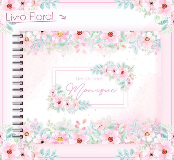 Livro Do Bebê Floral Delicado - Arquivo Digital