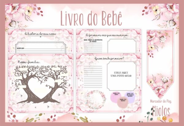 Livro do Bebê Floral I - Arquivo Digital - Imagem 2