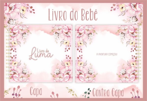 Livro do Bebê Floral I - Arquivo Digital
