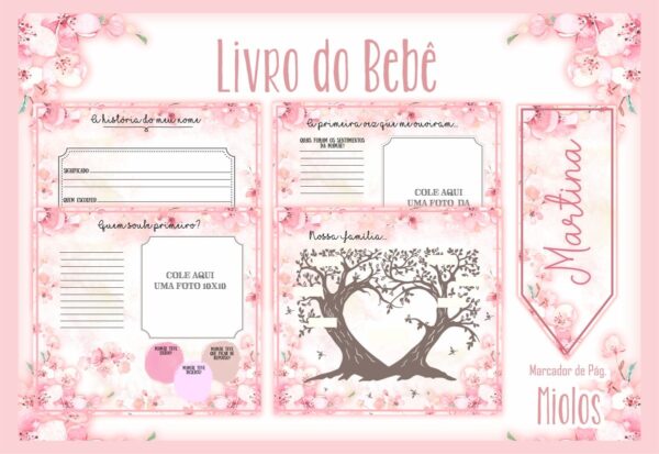 Livro do Bebê Floral II - Arquivo Digital - Imagem 2