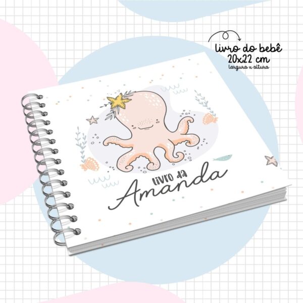 Livro do Bebê Fundo do Mar Menina - Arquivo Digital