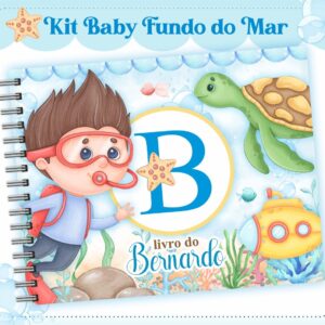 livro do bebe fundo do mar menino arquivo digital caderneta bebe