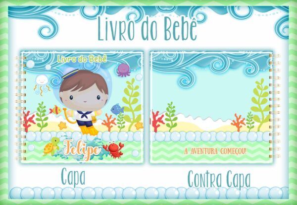 Livro do Bebê Fundo do Mar Menino I - Arquivo Digital
