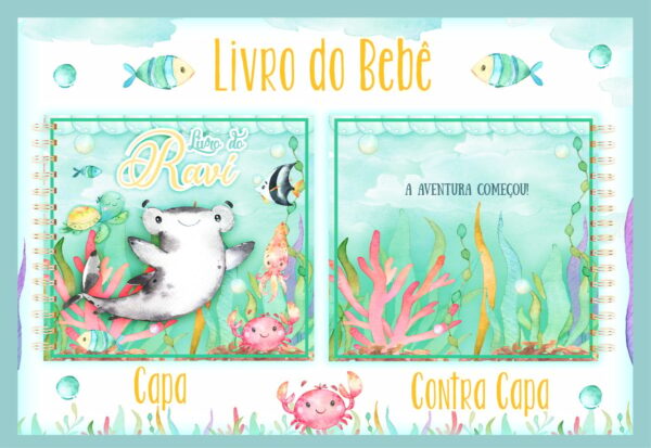 Livro do Bebê Fundo do Mar Menino II - Arquivo Digital