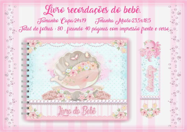 Livro do Bebê Fundo do Mar Rosa - Arquivo Digital