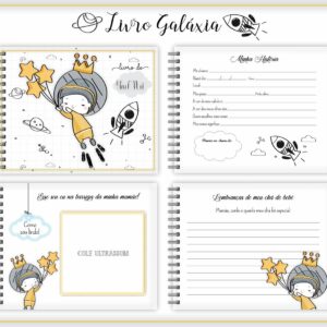livro do bebe galaxia menino arquivo digital recordar