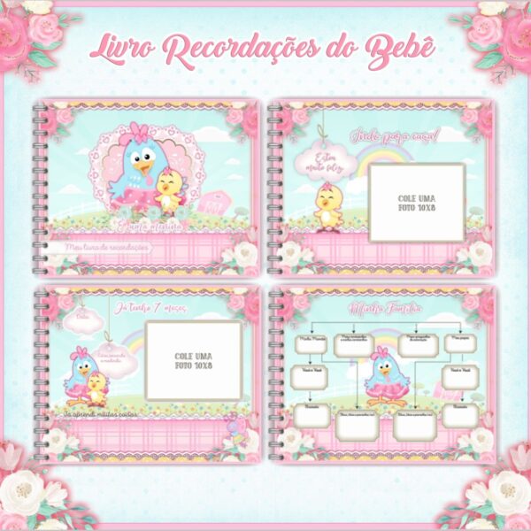 Livro do Bebê Galinha Pintadinha Rosa - Arquivo Digital - Imagem 2
