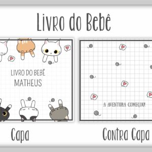 livro do bebe gatinhos arquivo digital livro de recordacoes
