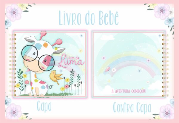 Livro do Bebê Girafinha Colorida - Arquivo Digital