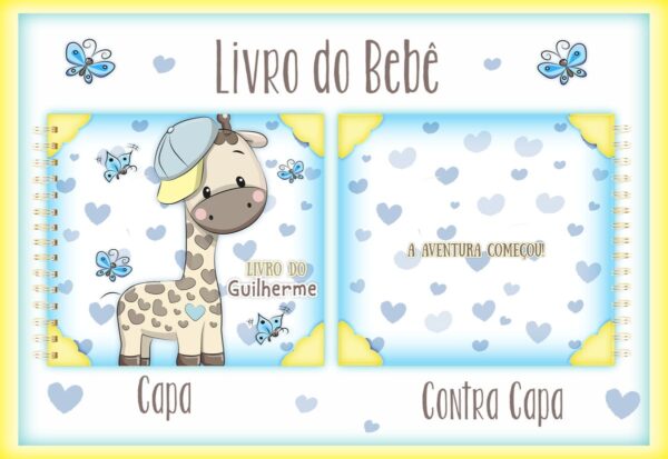 Livro do Bebê Girafinha Menino - Arquivo Digital