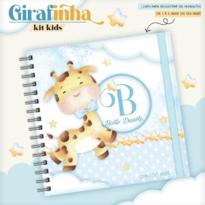 livro do bebe girafinha menino azul arquivo digital filho