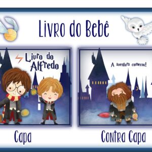 livro do bebe harry potter arquivo digital papelaria personalizada