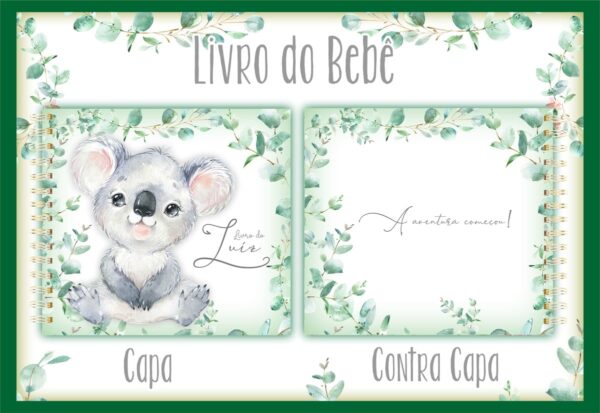 Livro do Bebê Koala Menino - Arquivo Digital