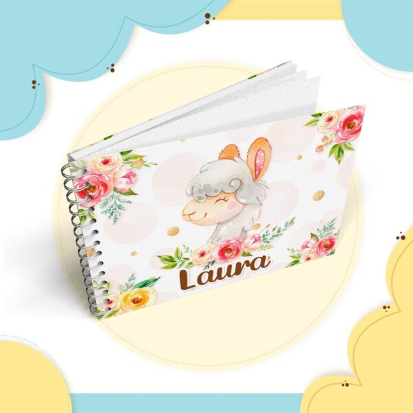 Livro do Bebê Lhama Floral - Arquivo Digital - Imagem 2