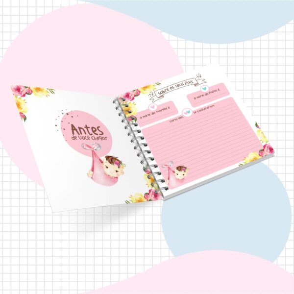Livro do Bebê Menina Rosa - Arquivo Digital - Imagem 2