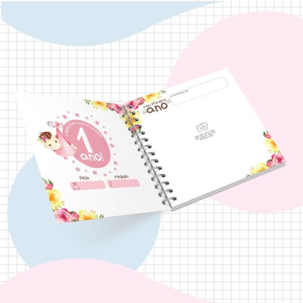 Livro do Bebê Menina Rosa - Arquivo Digital - Imagem 3