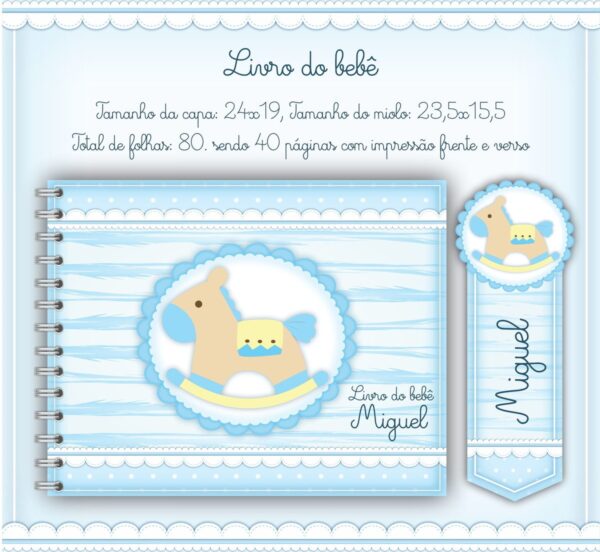 Livro do Bebê Azul Menino - Arquivo Digital
