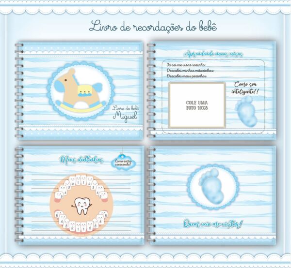 Livro do Bebê Azul Menino - Arquivo Digital - Imagem 4