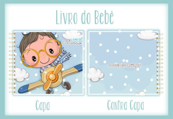 Livro do Bebê Menino Aviador I - Arquivo Digital