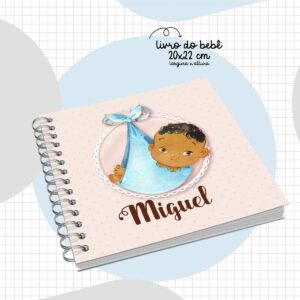 livro do bebe menino negro arquivo digital personalizacao 1