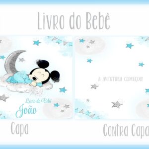 livro do bebe mickey baby arquivo digital papelaria personalizada